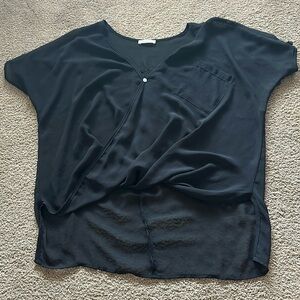 Phanuel Black Sheer Flowy Top